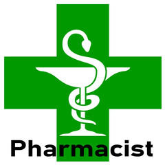 Standard symbol used by the pharmacy profession. 