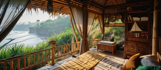 Beach hut with a view of Bali's beaches.