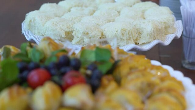 Cheese and dough bun with tasty stuffing baked in the oven. brazilian snacks
