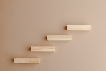 Wooden Blocks. Business, Creative or Idea Template. 