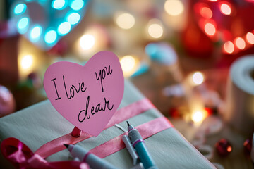 Valentine day , I love you dear - card 