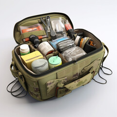 Compact medical bag for first aid and treatment.