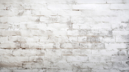 White exterior texture of an old brick wall. Brick. Old white brick wall background texture. Old white brick wall as a background texture close up. Abstract texture of painted old plaster and painted 
