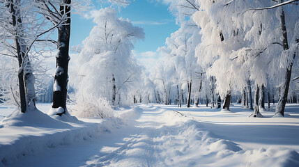 beautiful winter scene, forest, Winter Wonderland