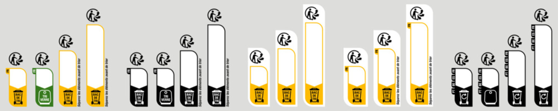 RECYCLAGE DECHETS SIGNALÉTIQUE vertical