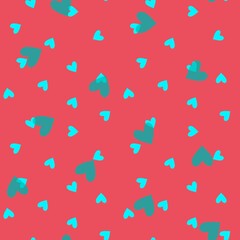 Seamless valentines pattern with hearts for postcard and gifts and cards