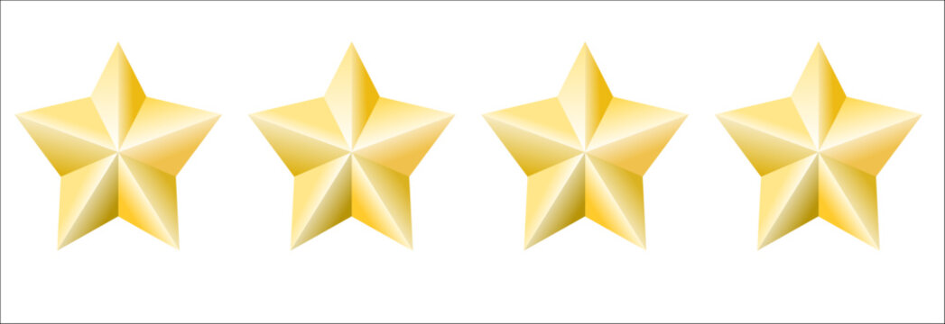 4 golden raiting stars