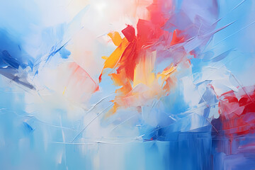 Abstract watercolor painting with modern impressionistic technique, colorful, abstract, generative ai, generative, ai, art, painting, illustration