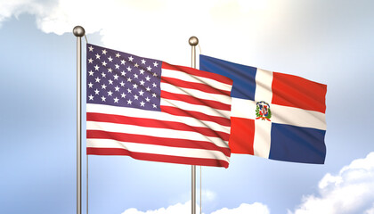 Dominic and USA Flag Together A Concept of Realations