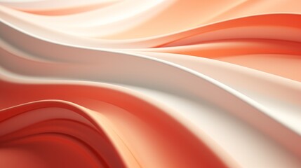 Abstract background with smooth wavy silk fabric. 3d render illustration Generative AI