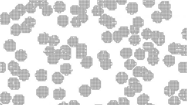 A simple black and white grid embellished with small white circles, creating a visually appealing pattern applicable for diverse design purposes