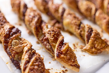 close up of freshly baked pastries