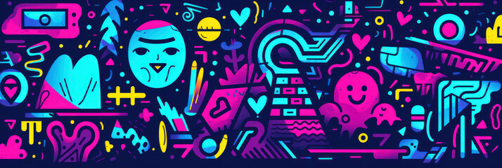Colorful doodle background