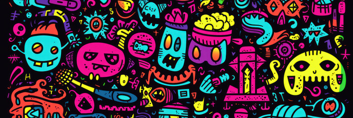Colorful doodle background