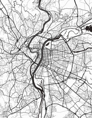 Obraz premium Lyon France City Map