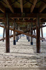 under the boardwalk on Newport's pier