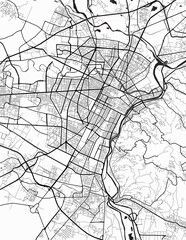 Fototapeta na wymiar Turin Italy City Map 