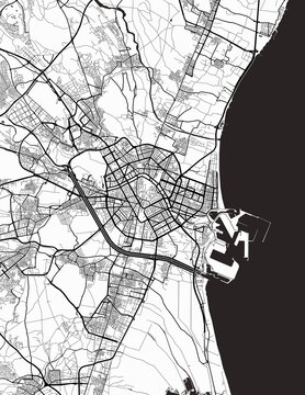 Valencia Spain City Map 