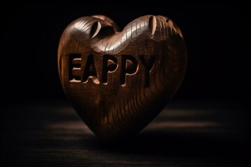 Heart with the word empathy. Generative AI - obrazy, fototapety, plakaty