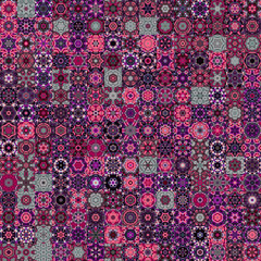 Dark pastel purple color tone, vintage concept seamless patterned background.