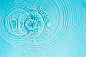 Transparent blue water surface with ripples Clear water surface texture with ripples, splashes and...
