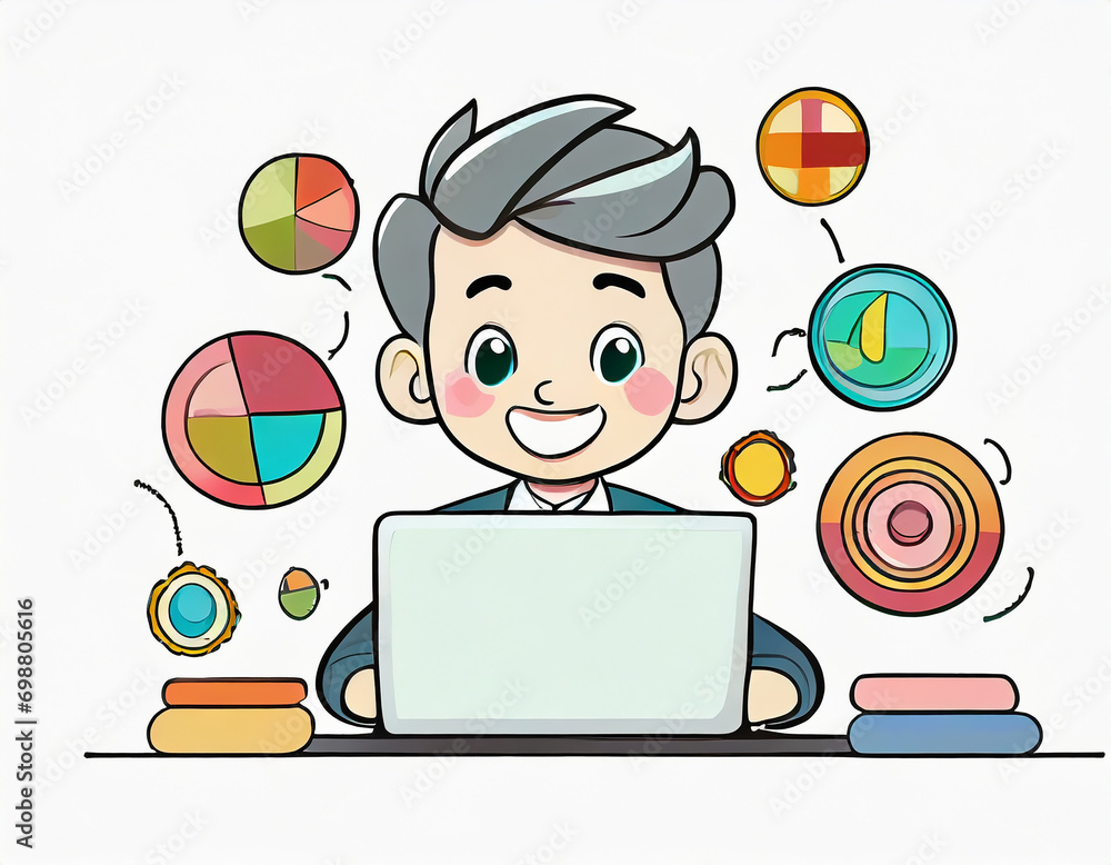 Poster machine learning operations or mlops workflow process tiny person concept