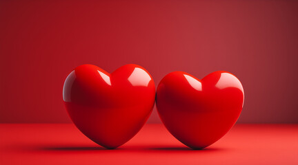 air of red hearts, award winning studio photography, professional color grading, soft shadows, no contrast, clean sharp focus
