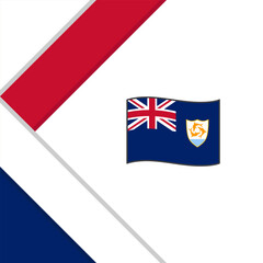 Anguilla Flag Abstract Background Design Template. Anguilla Independence Day Banner Social Media Post. Anguilla Illustration