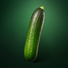 cucumber on a green background