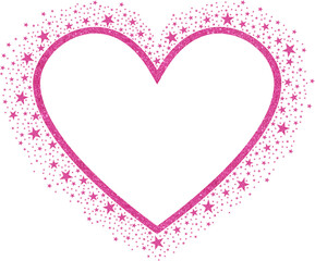 Light Pink Love with Pink Sparkling glitter Stars Vector clipart icon #2