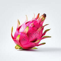 dragon fruit isolated on white background  , Stenocereus , Pitahaya ,  Pitaya