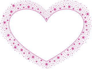 Light Pink Love with Pink Sparkling glitter Stars Vector clipart icon #4