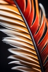 Close-up of Close-up of a Feather Quill, Emphasize the fine details of a feather quill, bringing attention to its unique structure, background image, generative AI