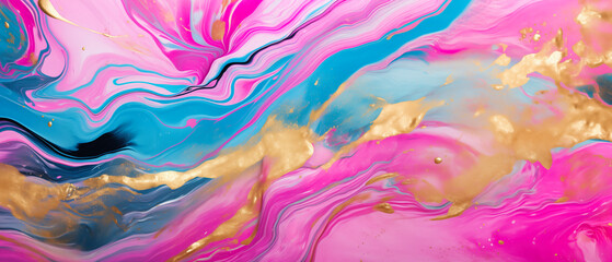 Abstract background of colored paints in the style of a liquid marble