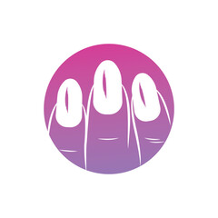 Nail polish or nail salon logo design template with creative concept