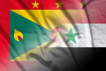 Grenada and Syria official flag international negotiation SYR GRD