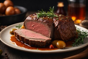 grilled steak (Sauerbraten)