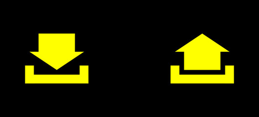 download and upload icon set