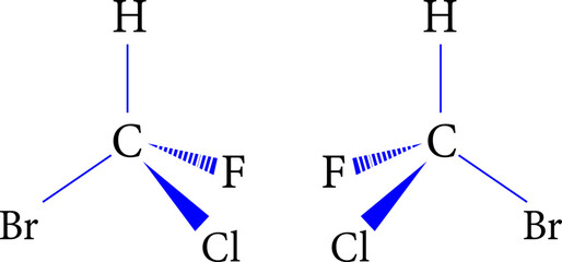 chemical structure of Stereoisomers .Vector illustration. 