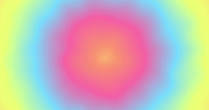 Abstract radial color gradient background with liquid style waves featured purple, blue and pink Pastel Seamless looping video animation. Animated gradient background