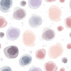 A bright color palette. Seamless pattern of spots of watercolor paint. Suitable for fashionable textiles and graphics, packaging.