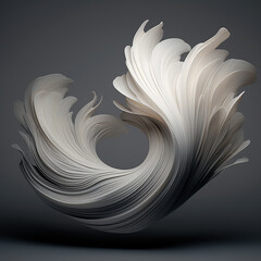 Fluidity feathery sharp curves crisp Generative AI photo
