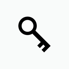 Key Icon. Access or Security Symbol - Vector.