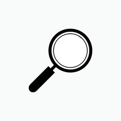 Magnifier Icon. Search, Find. Observation, Detective Symbol. Applied for Design, Presentation, Website or Apps Elements – Vector.