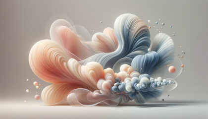 Tranquil abstract shapes in soothing pastels for digital and print media.