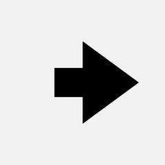 Right Arrow Icon - Vector, Sign and Symbol for Design, Presentation, Website or Apps Elements. 