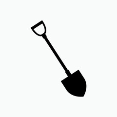 Shovel Icon. Gardening,Trowel. Dig Tool Symbol - Vector.