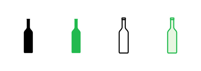Bottle icon set. bottle vector icon