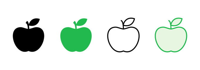 Apple icon set. Apple vector icon. apple symbols for your web design.