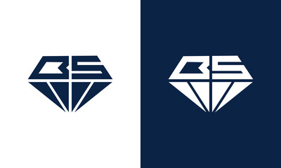 initials b and s diamond logo design vector © anello